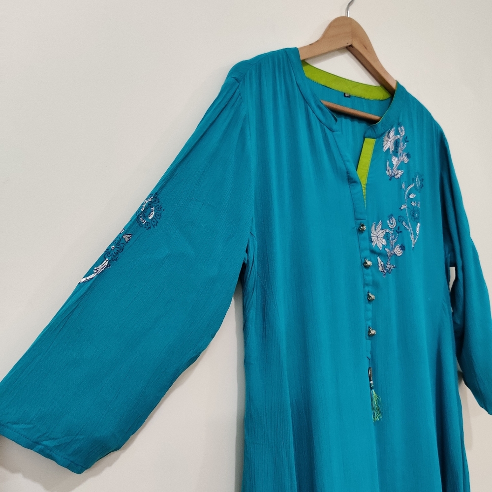 (NWOT) Sea Green Kurti - Picture 5 of 8